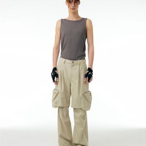 LESUGIATELIER Back Cut-Out Tank Top grey size L NWT in packaging‎